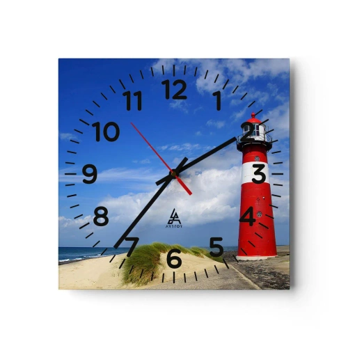 Relógio de parede - Relógio em vidro - Solidão dos sonhos - 30x30 cm