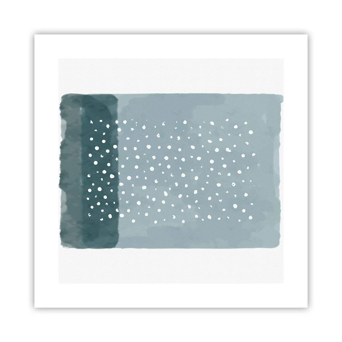 Pôster - Cultivado em azul - 40x40 cm