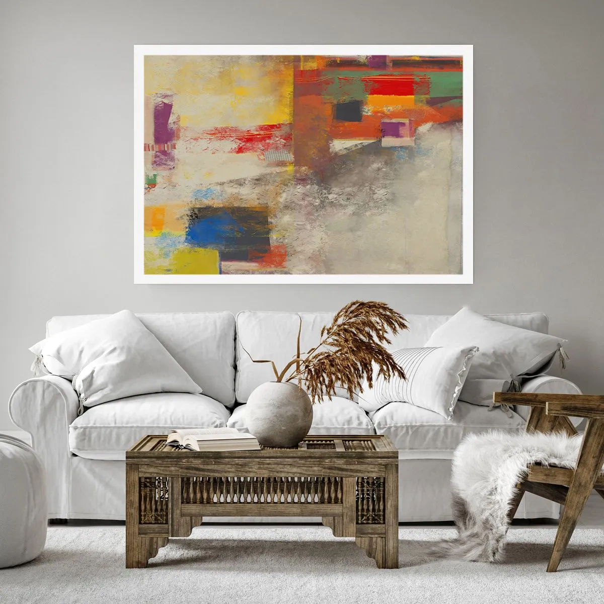 Pôster - Geometria das cores - 50x40 cm