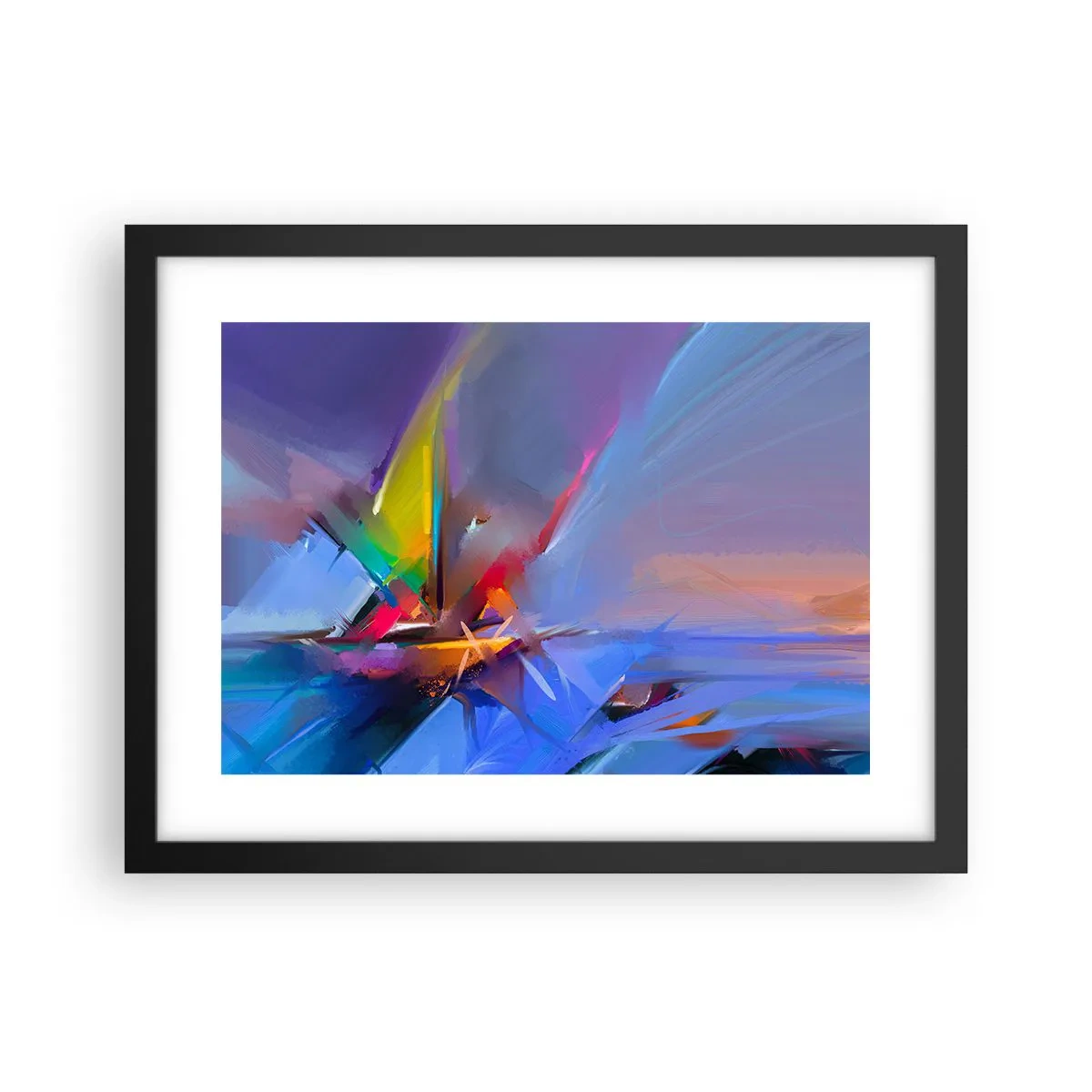 Pôster com moldura preta - Como as asas de um pássaro - 40x30 cm