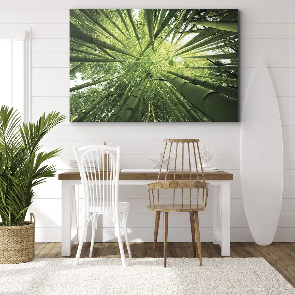 Quadro em tela - Em um bosque de bambu - 120x80 cm