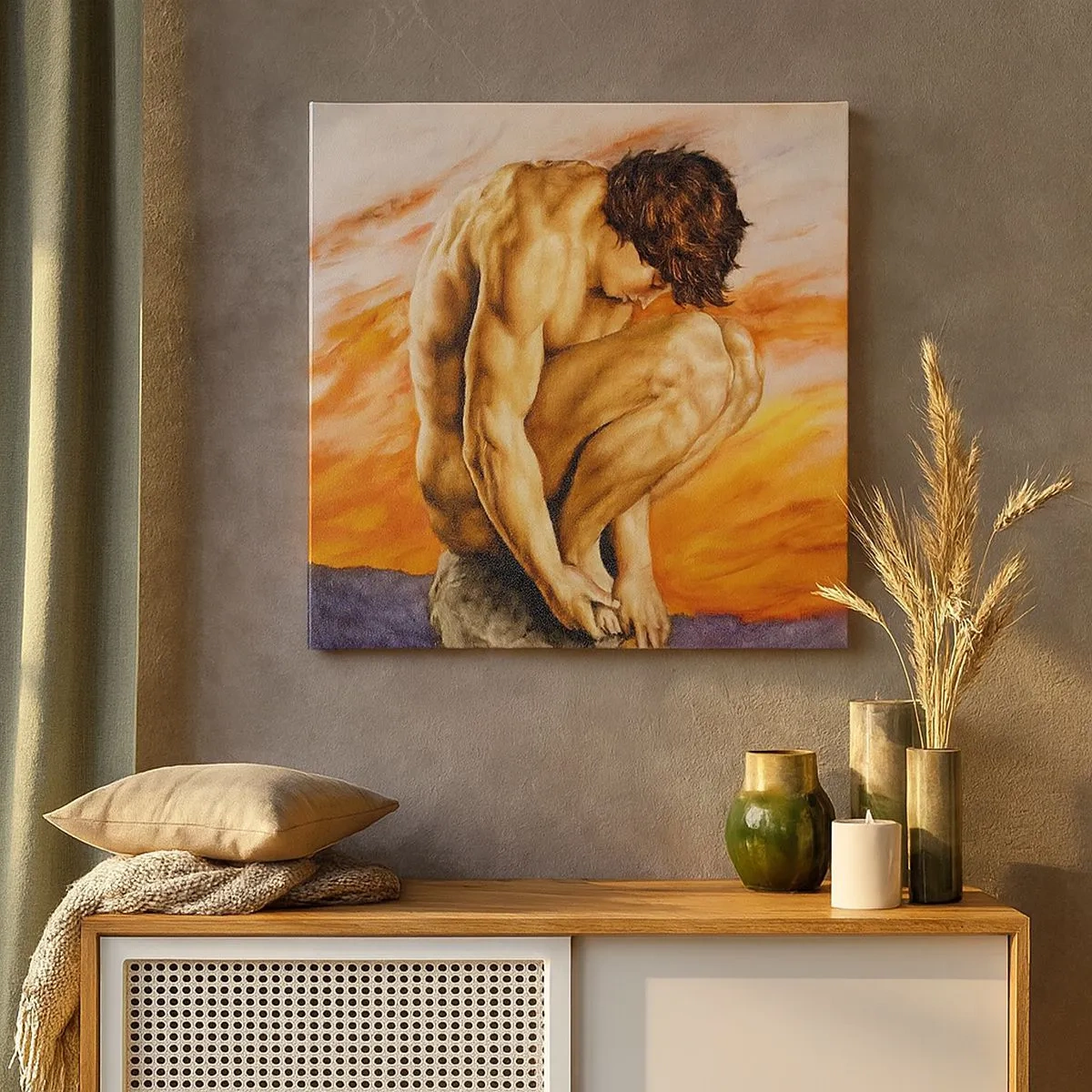 Quadro em tela - Imerso em si mesmo - 30x30 cm