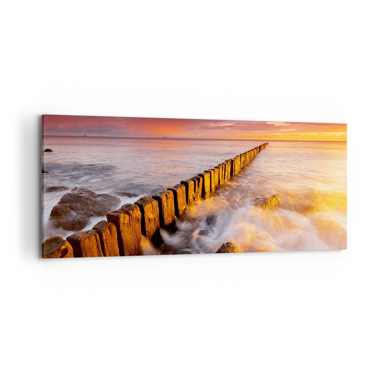 Quadro em tela - A suavidade das ondas - 120x50 cm