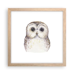 Pôster com moldura de carvalho claro - Olhe-me nos olhos - 30x30 cm