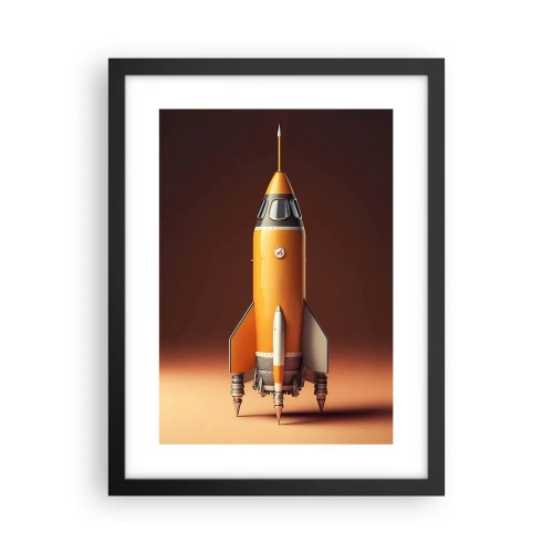 Pôster com moldura preta - Tudo começa com um sonho - 30x40 cm