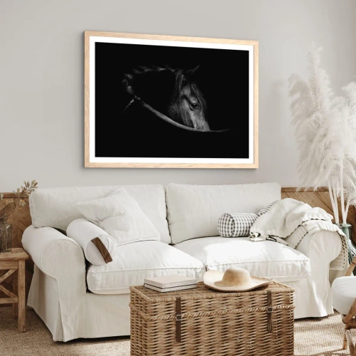 Pôster com moldura de carvalho claro - Príncipe Negro - 40x30 cm