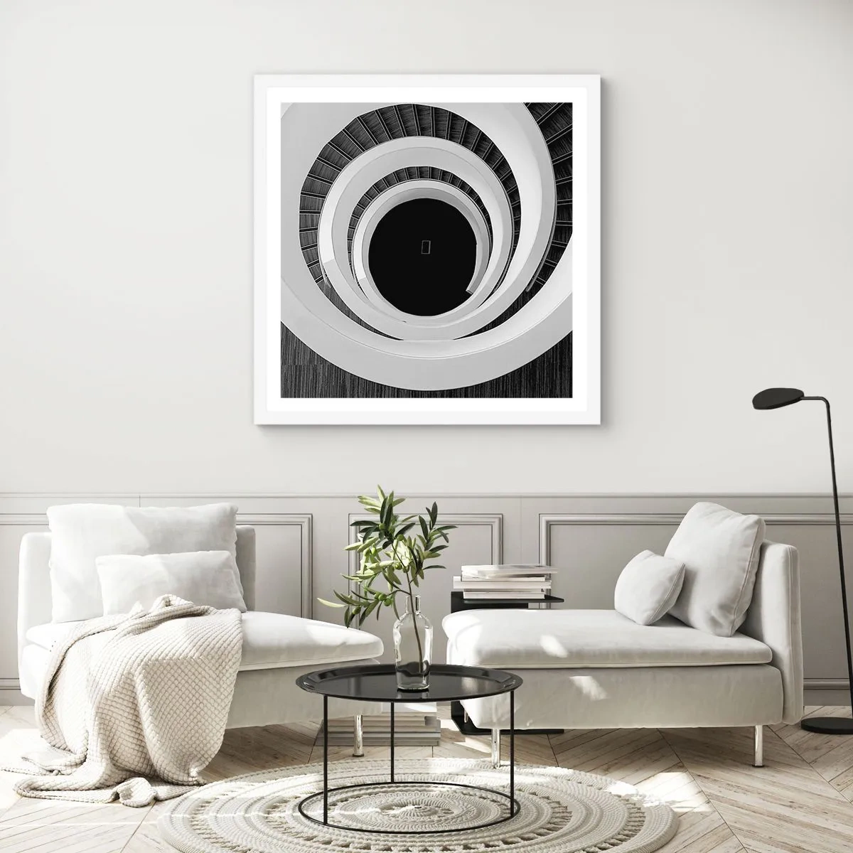 Pôster em moldura branca - Ao âmago - 60x60 cm