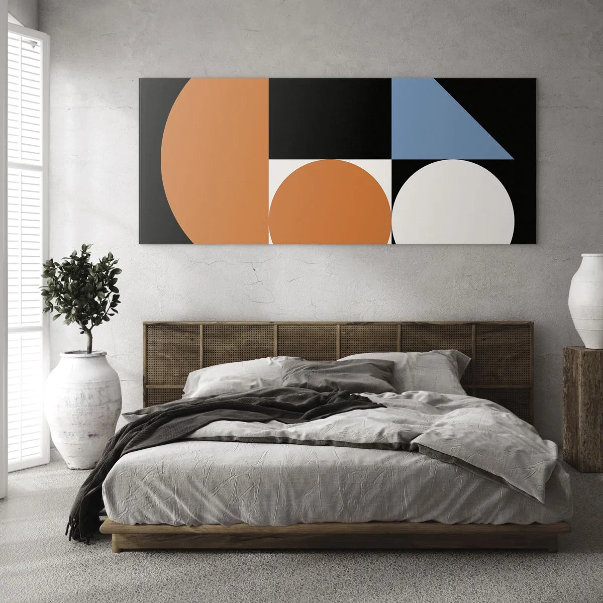 Quadro em vidro - Disposição das figuras - 120x50 cm