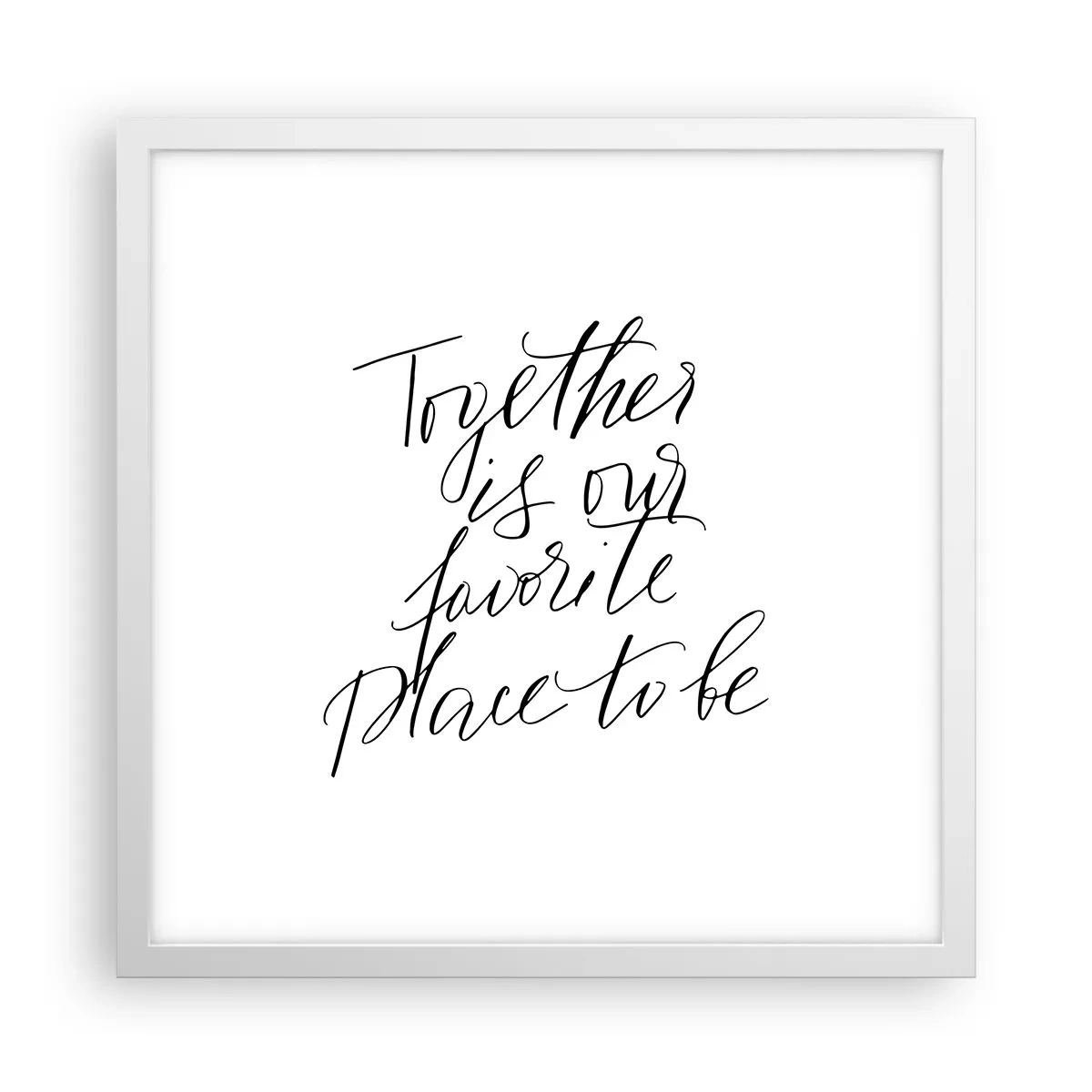 Pôster em moldura branca - Também sente isso? - 40x40 cm