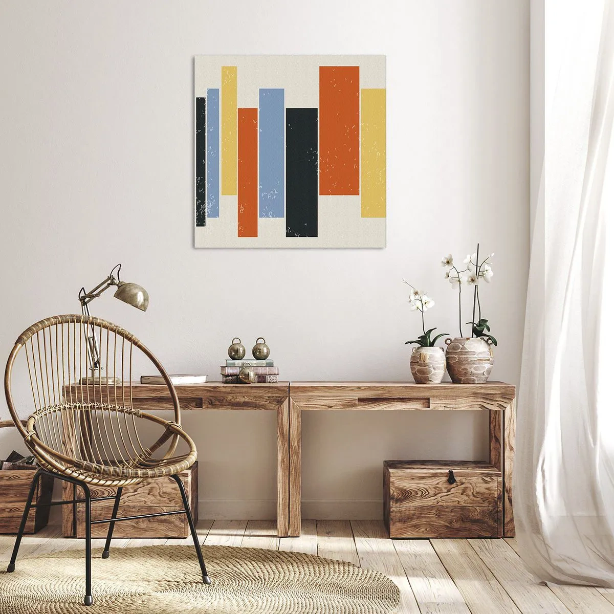 Quadro em tela - Notação musical - 30x30 cm