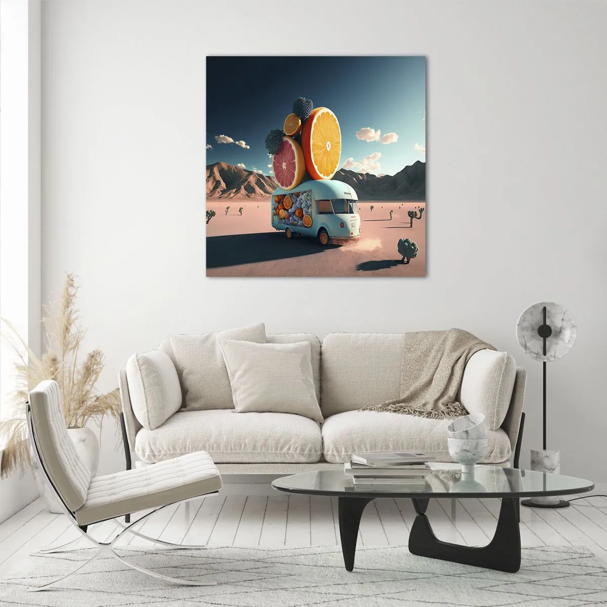 Quadro em vidro - O sabor das férias - 30x30 cm