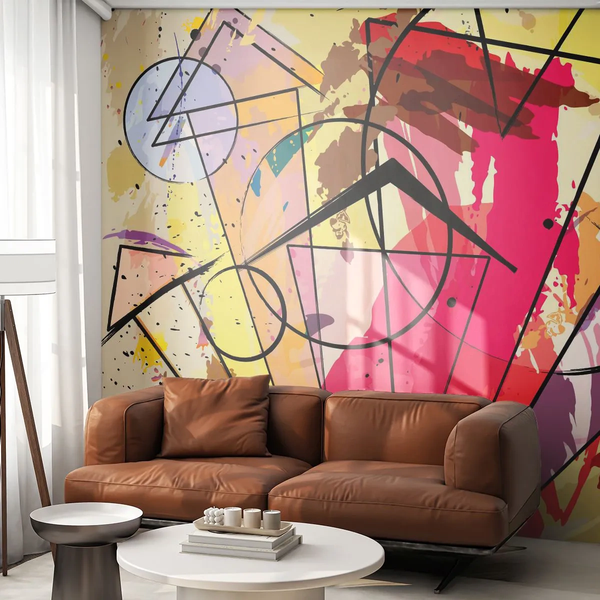Papel de Parede Premium Canvas - Explosão - Abstração, Pedaço, Gráficos - 100x70 cm
