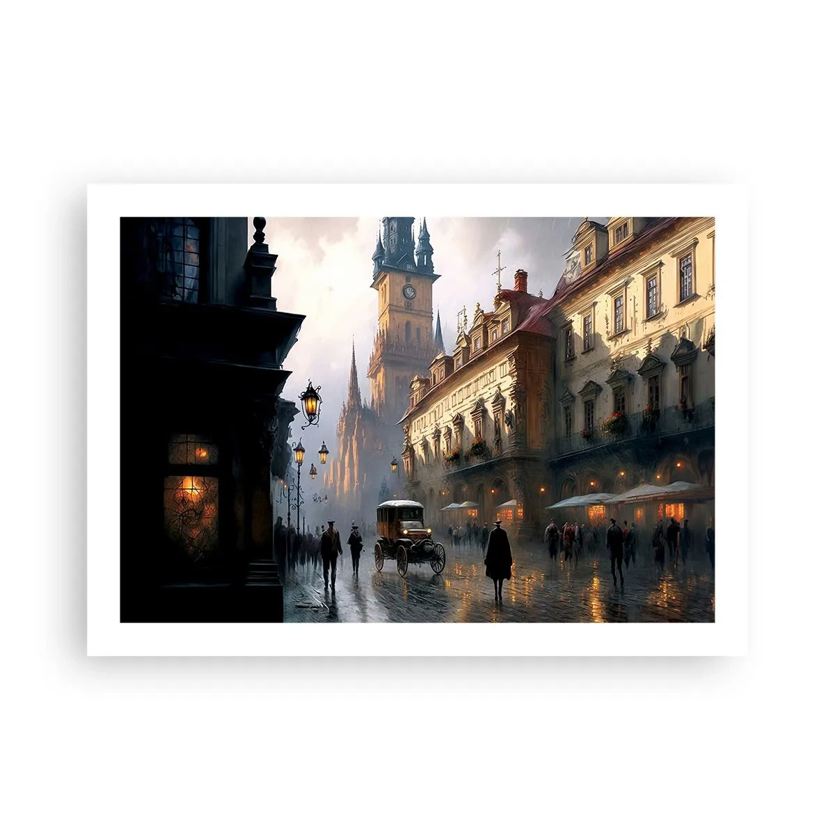 Pôster - O encanto de uma noite em Praga - 70x50 cm