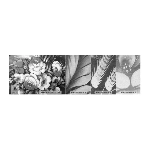 Amostra de papel de parede Premium Canvas - A beleza em cinza - Abstração, Flores, Pedaço - 100x30 cm