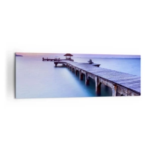 Quadro em tela - Um mar de paz no horizonte - 160x50 cm