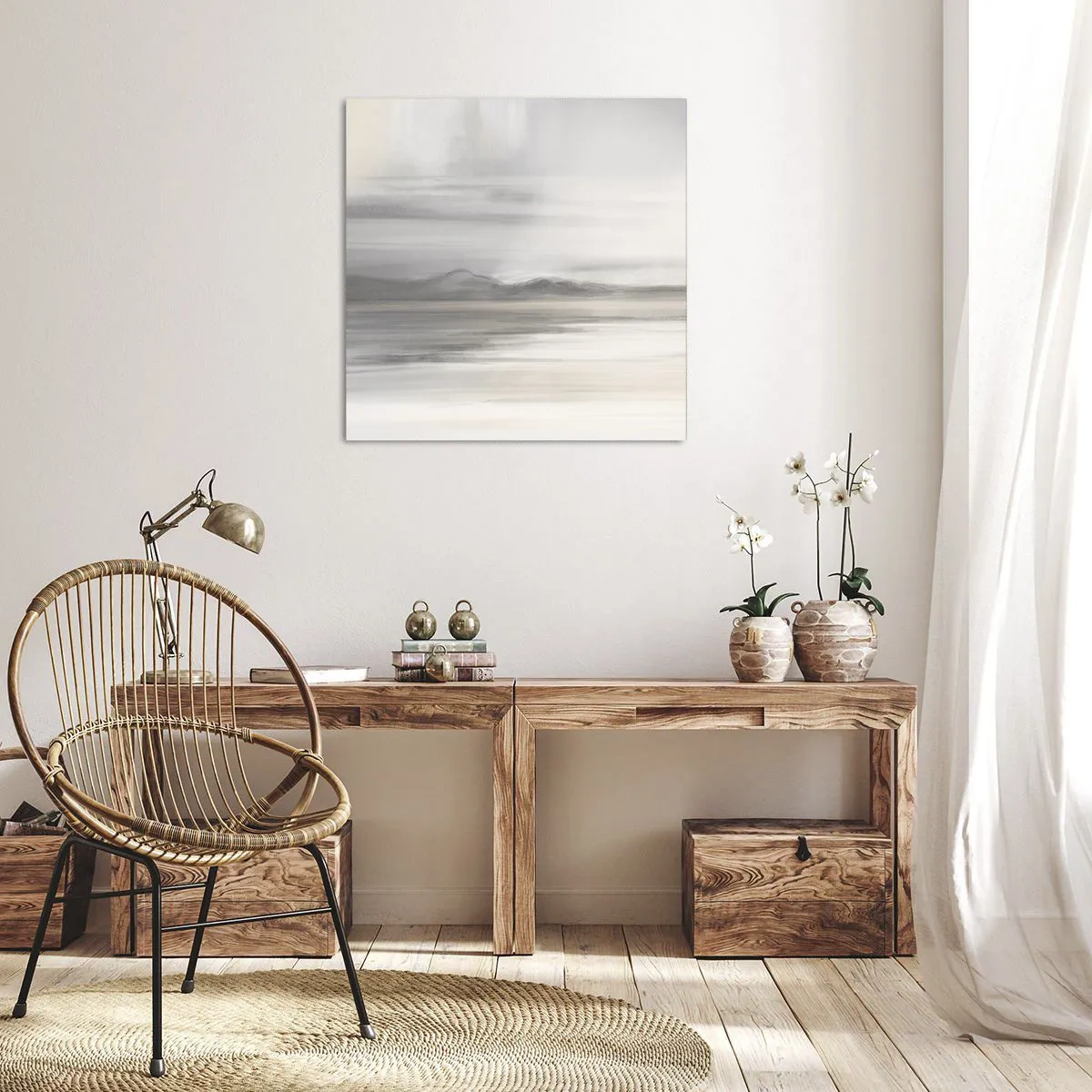 Quadro em tela - Distância pensativa - 60x60 cm