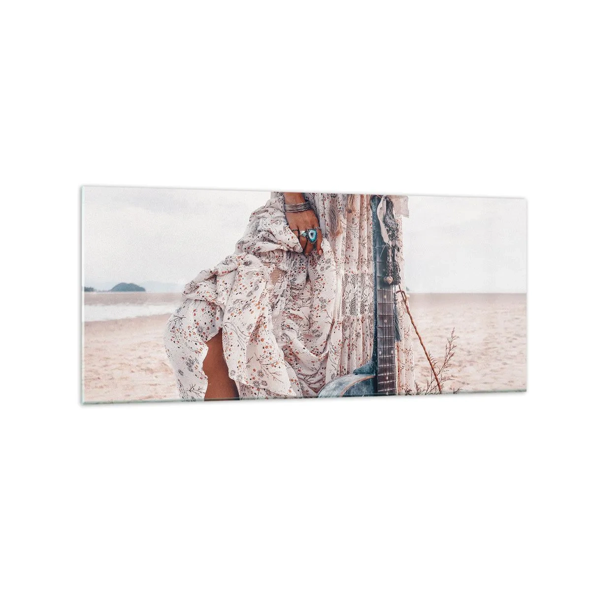 Quadro em vidro - Flores a caminho - 120x50 cm