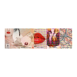 Amostra de Papel de Parede Standard Eco - Heroína de cartoon - Abstração, Rosto de Mulher, Pedaço - 100x30 cm