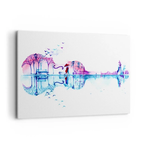 Quadro em tela - Trago-vos cânticos de chuva - 100x70 cm