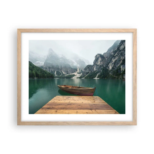 Pôster com moldura de carvalho claro - Rochas orgulhosas - 50x40 cm