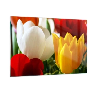 Quadro em vidro - Febre das tulipas - 120x80 cm