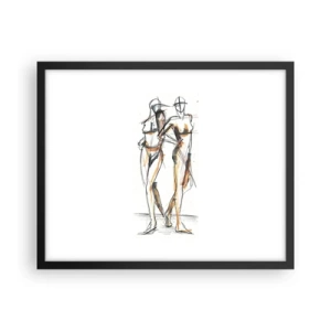 Pôster com moldura preta - Um estudo do encanto - 50x40 cm