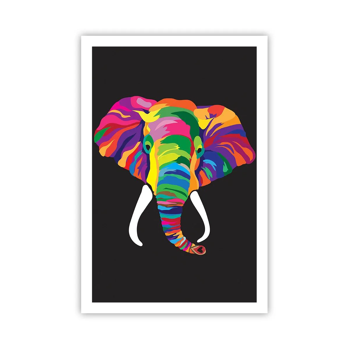 Pôster - O elefante que adorava banhar-se no arco-íris - 61x91 cm
