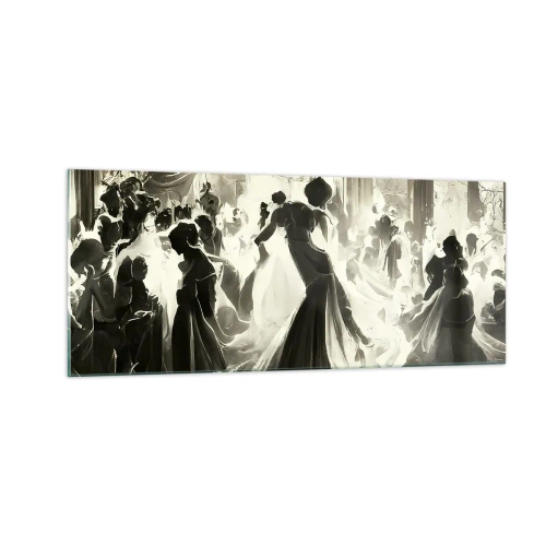 Quadro em vidro - O grande baile de máscaras - 100x40 cm