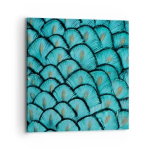 Quadro em tela - A grande gala de penas - 70x70 cm