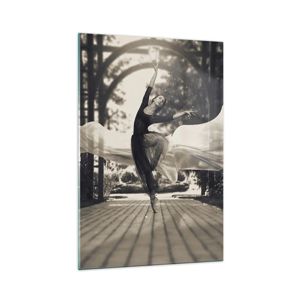 Quadro em vidro - A dança do espírito do jardim - 70x100 cm