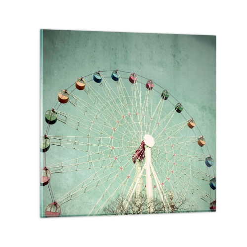 Quadro em vidro - Diverte-te - 30x30 cm