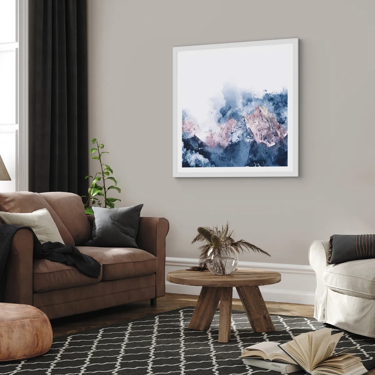 Pôster em moldura branca - Estes são os verdadeiros picos! - 30x30 cm