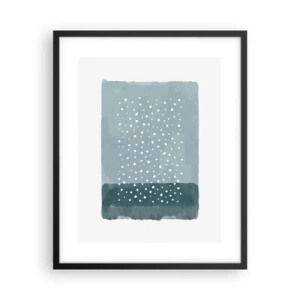 Pôster com moldura preta - Cultivado em azul - 40x50 cm
