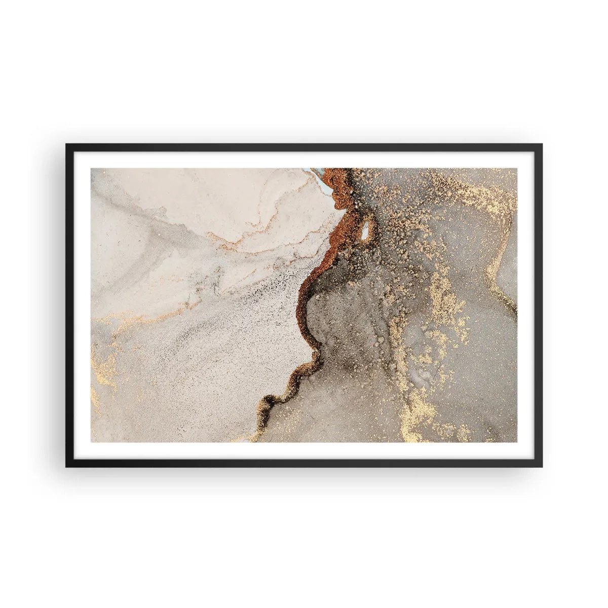 Pôster com moldura preta - No limite das cores - 91x61 cm