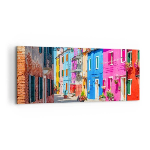 Quadro em tela - A Cidade dos Papagaios - 120x50 cm