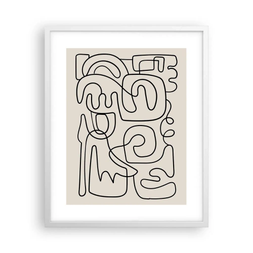 Pôster em moldura branca - Na trilha - 40x50 cm