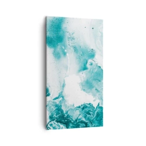 Quadro em tela - Inundado em azul - 45x80 cm