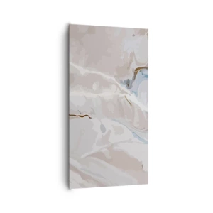 Quadro em tela - Meandros azuis sob branco - 65x120 cm