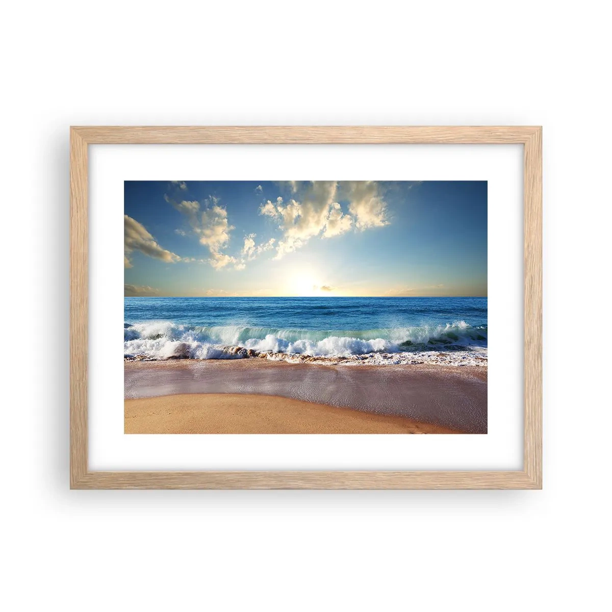 Pôster com moldura de carvalho claro - Movimento e quietude ao mesmo tempo - 40x30 cm