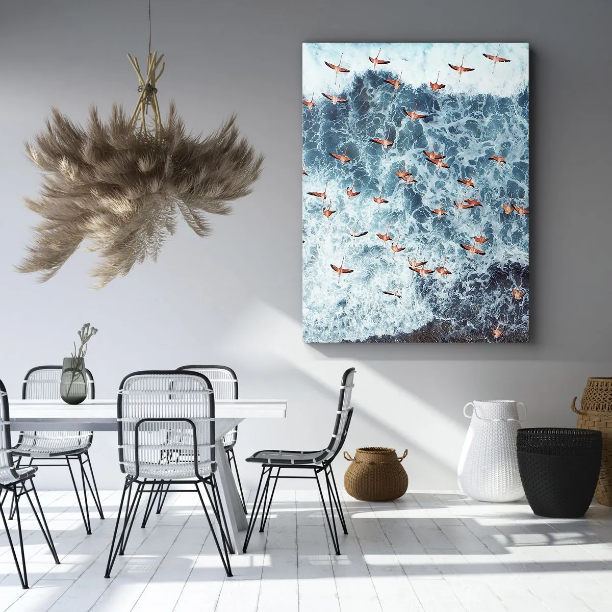 Quadro em tela - Desfile à beira-mar - 50x70 cm