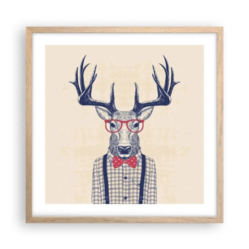 Pôster com moldura de carvalho claro - Extravagância engraçada - 50x50 cm