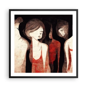 Pôster com moldura preta - Madonas das trevas - 60x60 cm