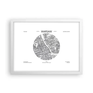 Pôster em moldura branca - Anatomia de Varsóvia - 40x30 cm