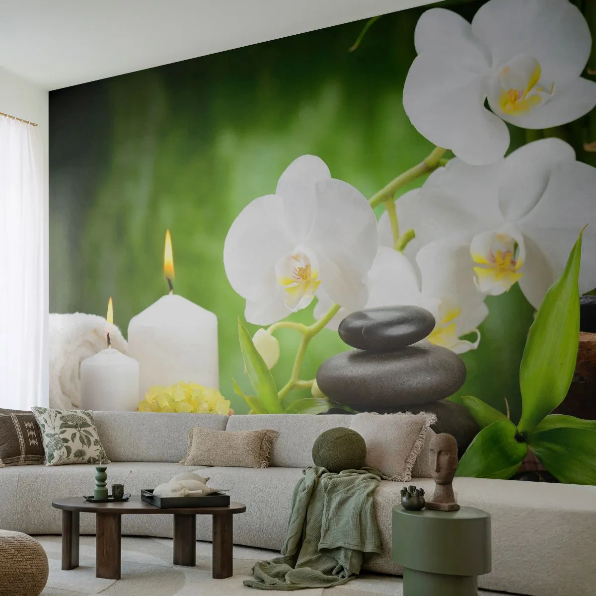 Papel de Parede Autocolante Deluxe Sticker - Um toque perfumado, floral e suave - Flores, Orquídea, Orquídea - 250x175 cm