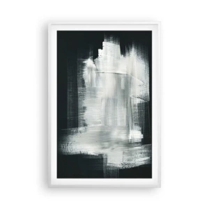 Pôster em moldura branca - Entrelaçado na vertical e horizontal - 61x91 cm