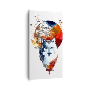 Quadro em tela - Nariz a nariz com a noite - 65x120 cm