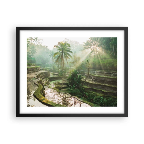 Pôster com moldura preta - Crescer ao sol - 50x40 cm