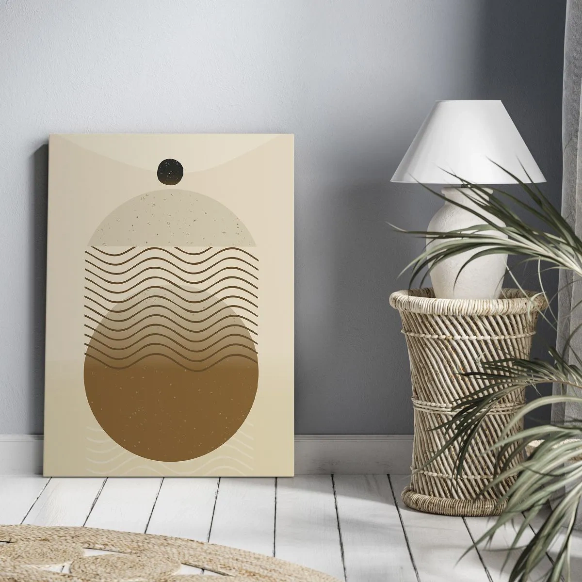 Quadro em tela - Sobre a origem das figuras geométricas - 45x80 cm