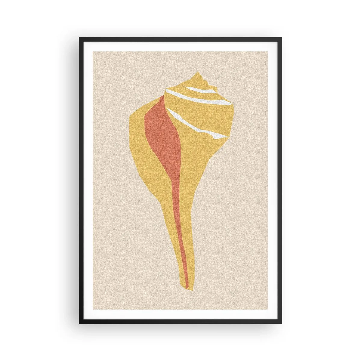 Pôster com moldura preta - Abstração orgânica – crescimento - 70x100 cm