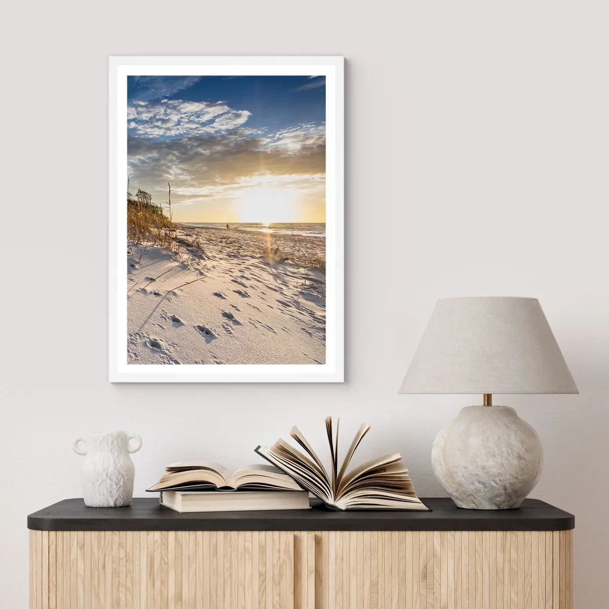 Pôster em moldura branca - Um convite para um passeio - 61x91 cm